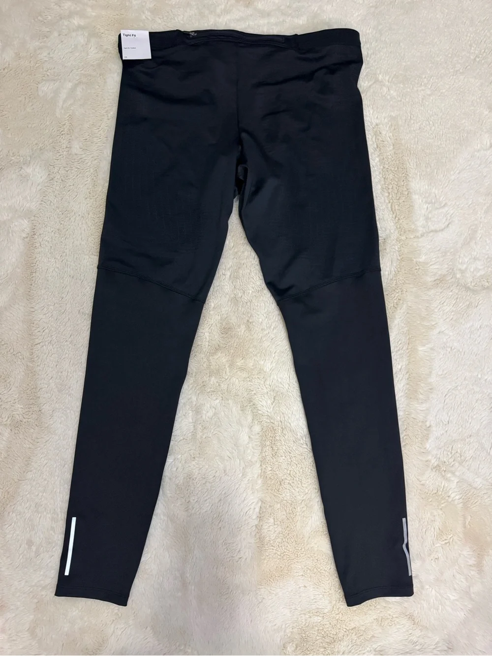 Nike Men’s Black Performance Tights with White Swoosh